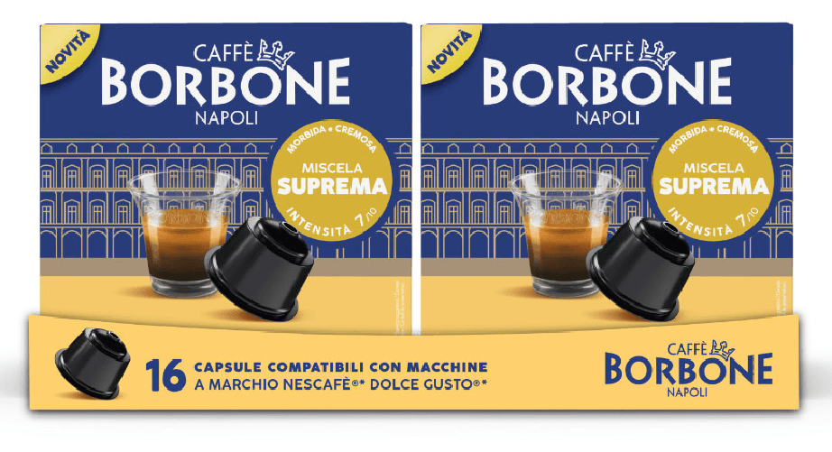 Caffè Borbone DGBOROSUPREMA90N capsula e cialda da caffè Capsule caffè 16 pz Caffè borbone miscela suprema capsule dolce gusto 16 capsule multicolore