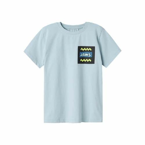 Maglia a Maniche Corte per Bambini Name It Nkmmakai Jaws Nreg Box Sky
