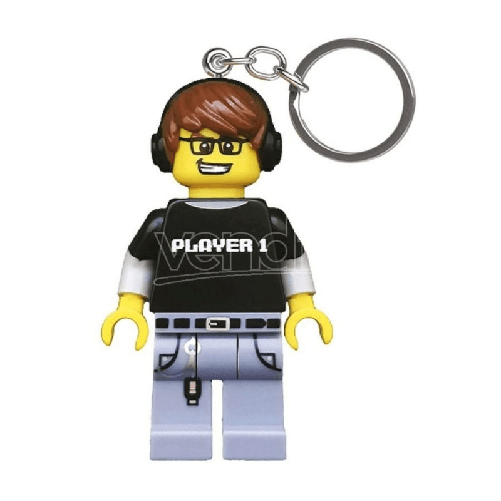 Lego Education Euromic 4006036-KE217H portachiavi e astuccio portachiavi Multicolore Lego Portachiavi Ragazzo Gamer con Torcia- Lego LGL-KE217