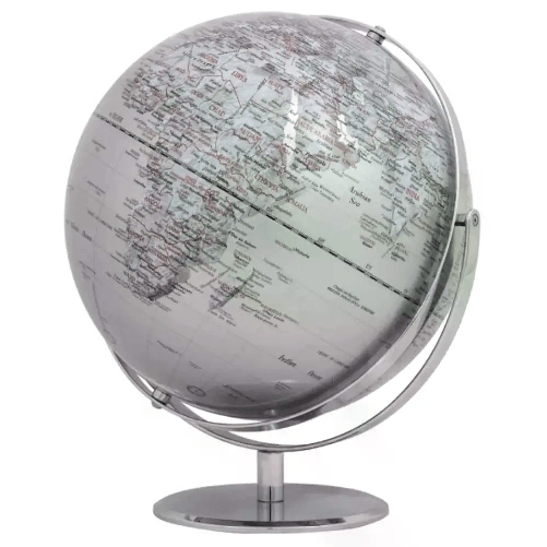 Mappamondo Juri Silver Diametro 300/ H360mm. Argento – Ora a Prezzo Superscontato!