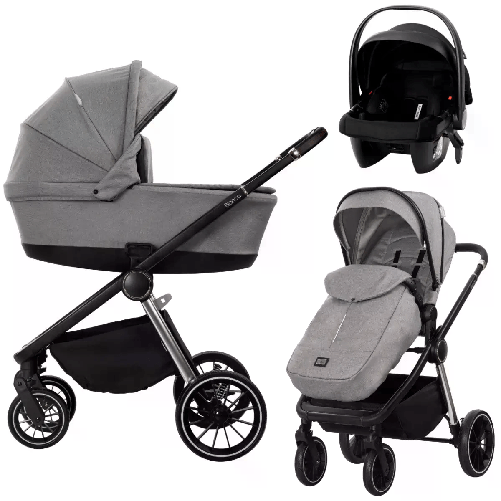 Bianca Trio Lorelli Grigio con Seggiolino auto i-Size