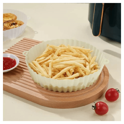 Set 10pz Cestino In Silicone Per Cottura Forno Friggitrice Ad Aria Lavaggio Lavastoviglie -