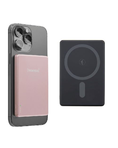 Intenso MW5000 Power Bank 5000mAh Ricarica Wireless MagSafe Rosa Intenso POWER BANK MAG SAFE Intenso MW 5000 mAh Ricarica Wireless Pink (7344023)