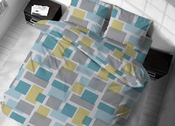 Sacco Copripiumino In Morbida Flanella 100% Cotone Dis. Square