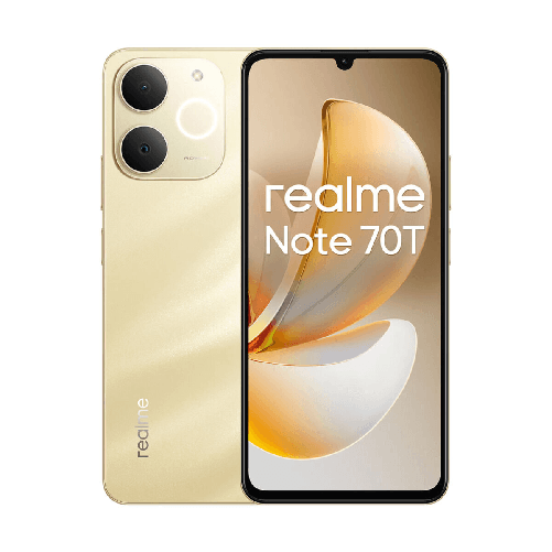 Realme Note 70T 17,1 cm (6.74") Doppia SIM Android 15 4G USB tipo-C 4 GB 256 GB 6000 mAh Oro Smartphone Realme RMX5313 6,74" Octa Core 4 GB RAM 64 GB