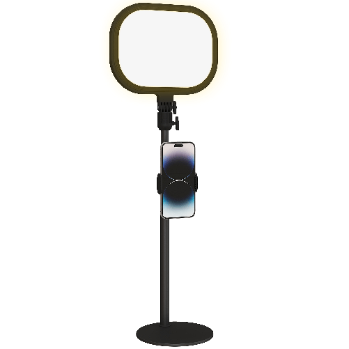 PG Convenienza Lampada da Scrivania LED con Supporto per Telefono, 5 Colori di Luce e 10 Luminosità, Nero