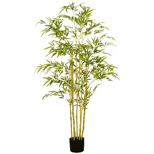 PG Convenienza Bambù in Vaso Artificiale Alto 150cm per Interno ed Esterno, Verde