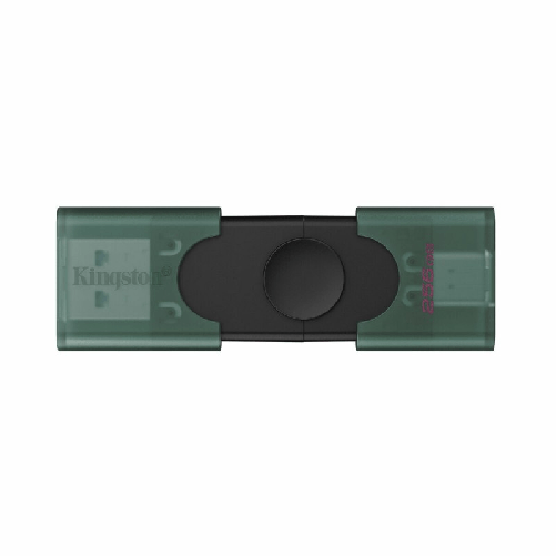 Kingston Technology, Chiavetta USB 256GB, USB-A + USB-C 3.2 Gen 1, DataTraveler DuoG2, Nero Verde Kingston Memoria USB Kingston DTDEG2/256GB Nero Verd