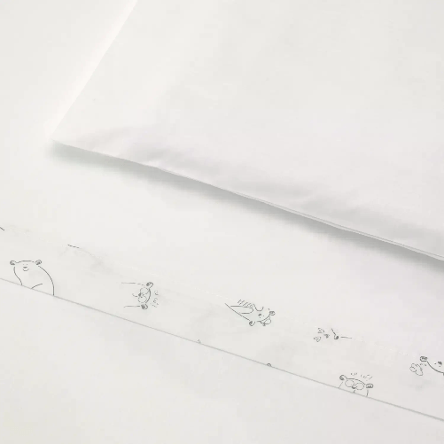 Evolution Set Lenzuolo Culla 3 Pezzi Orsetti Titanio