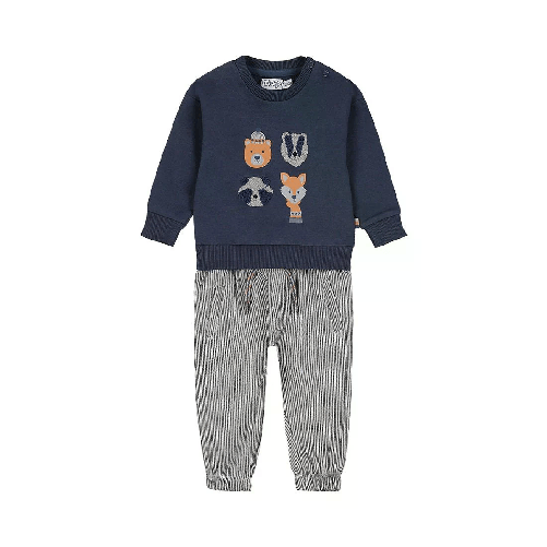 Dirkje Completo Neonato Con Maglione Blu e Pentaloni a Righe O56710 Maschio / 9 Mesi Dirkje Completo Neonato Con Maglione Blu e Pentaloni a Righe O567