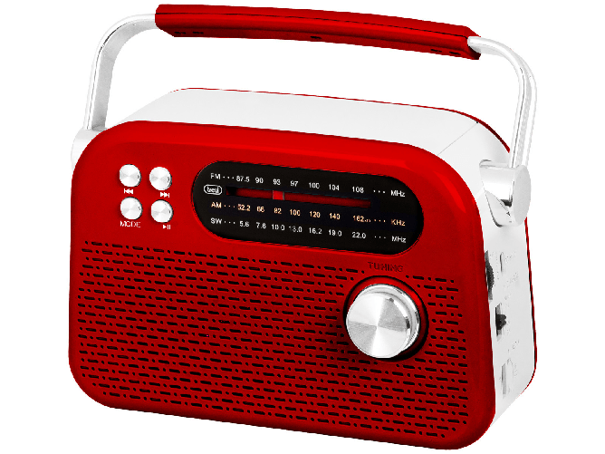 Trevi Radio Wireless Portatile Multibanda USB Micro SD RDA 70 BR Rosso Trevi radio portatile rda 70 br rosso multibanda usb micro sd wireless