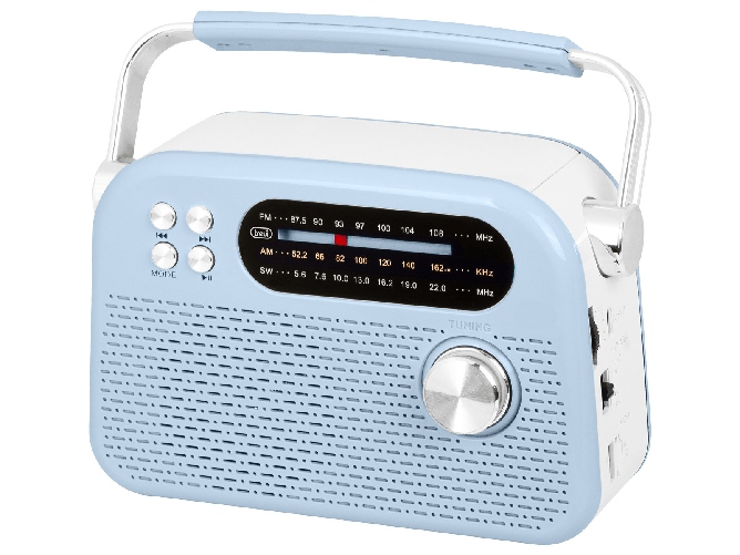 Trevi Radio Wireless Portatile Multibanda USB Micro SD RDA 70 BR Blu Trevi rda 70 br radio portatile multibanda fm/am/sw, usb, micro sd, blu