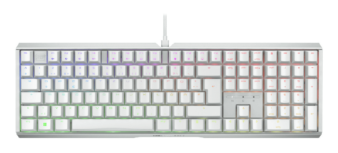 Cherry xtrfy mx 3.1 tastiera meccanica gaming rgb bianca layout qwertz