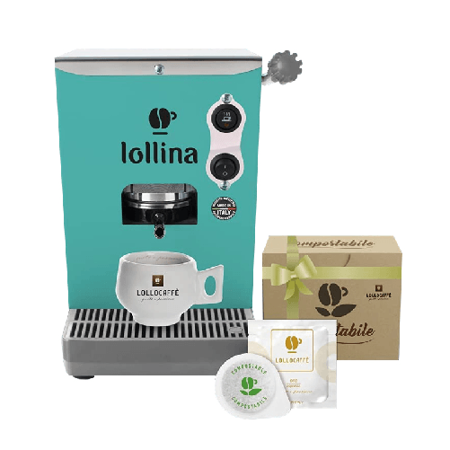 Lollo Caffè Lollo caffe` nuova lollina+ (acquamellow) - macchina caffe` espresso a cialde + 40 cialde miscela oro Lollo caffe` nuova lollina+ (acquame