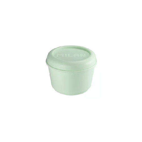 Milan Collection 430 Lunch Box Rotondo 025 L - Adatto a Microonde Lavastoviglie e Congelatore - Senza BPA - Dimensioni 10 x 7 cm - Verde