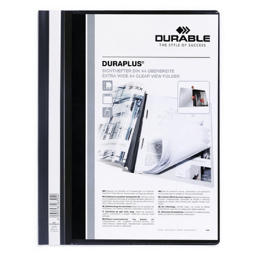 Durable Portadocumenti Durable Duraplus Nero Trasparente A4 25 Pezzi