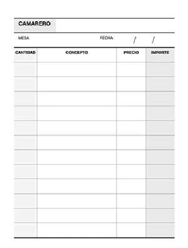 Apli Libretto degli assegni del cameriere Apli 1/8 duplicato naturale - Ideale per ristoranti e bar Libretto degli assegni del cameriere Apli 1/8 dupl