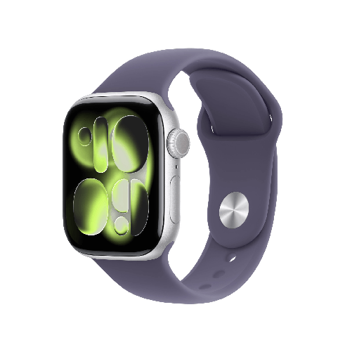 Apple Watch Series 11 GPS 42mm Cassa Alluminio Argento con Sport Band Viola Nebbia - S/M Apple watch series 11 gps 42mm argento con sport band viola n