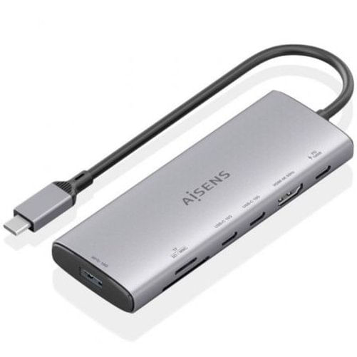 AISENS ASUC-7P031-GR replicatore di porte e docking station per laptop Cablato USB 3.2 Gen 1 (3.1 Gen 1) Type-C Grigio Aisens Dockstation Aisens ASUC-