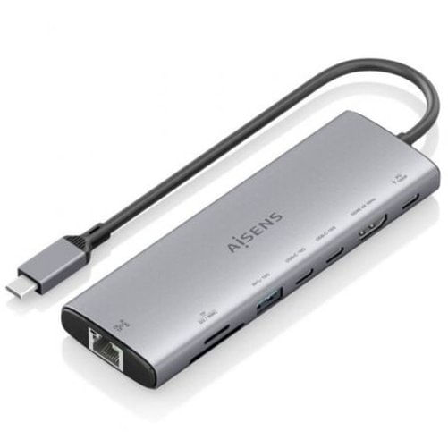 AISENS ASUC-8P033-GR replicatore di porte e docking station per laptop Cablato USB 3.2 Gen 1 (3.1 Gen 1) Type-C Grigio Aisens Dockstation Aisens ASUC-