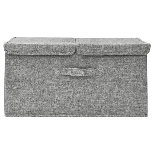 vidaXL Scatola Portaoggetti in Tessuto 50x30x25 cm Grigio