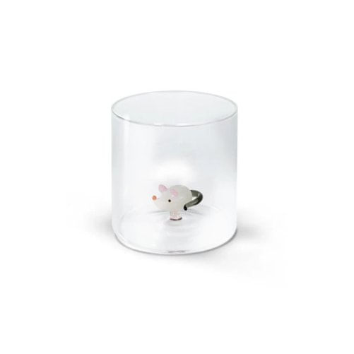 BICCHIERE BOROSILICATO TOPO