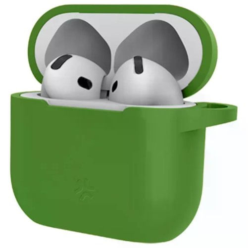 Celly Custodia per AirPods 4a Generazione Verde Silicone
