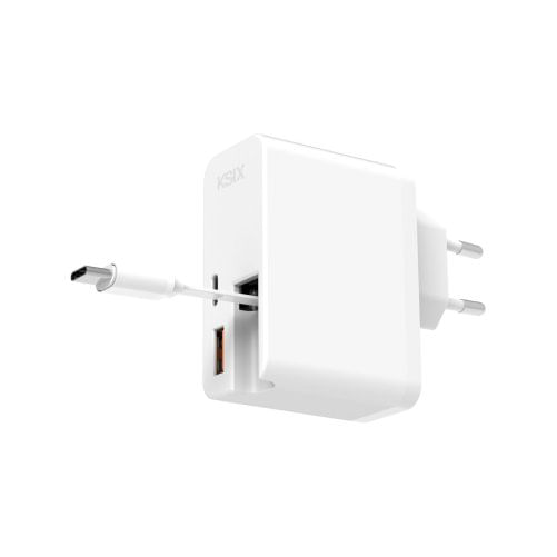 Ksix BCD65WB01 Caricabatterie per dispositivi mobili Computer portatile, Smartphone KSIX Caricabatterie da Parete KSIX Bianco 65 W
