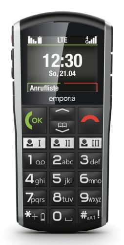 Emporia Telecom Emporia SIMPLICITY-LTE 5,08 cm (2") 90 g Nero, Argento Telefono di livello base Emporia simplicity lte - V27.LTE.V3.BK