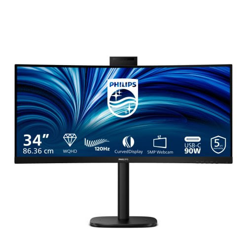 Philips Hue Philips 3000 series 34B2U3600CH/00 Monitor PC 86,4 cm (34") 3440 x 1440 Pixel Wide Quad HD LCD Nero 34 monitor 3440x1440 reg alt usb-c - 3