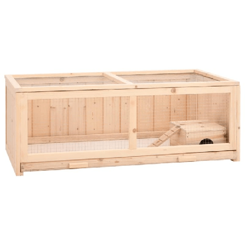 vidaXL Gabbia per Criceti 104x52x38 cm in Legno Massello di Abete