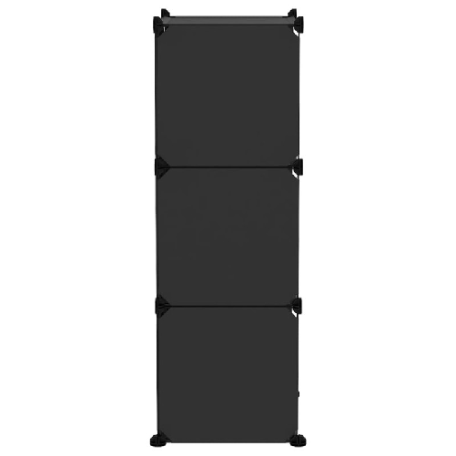 Organizzatore Portaoggetti con 6 Cubi Nero in PP