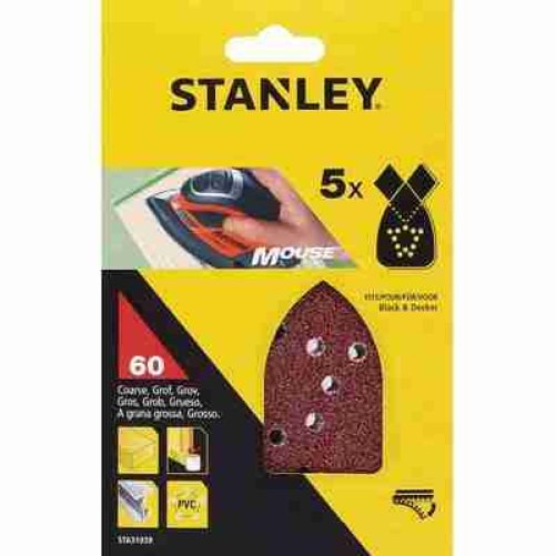 Stanley Carta Abrasiva Velcrata Mouse Bd Stanley Grana 120 Sta31009-Xj Cf=Pz 5