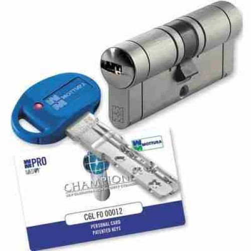 Cilindro Sagomato Champions Pro Hand Mottura Cromo Satinato Chiavi 5+1 Mm 102 51+51