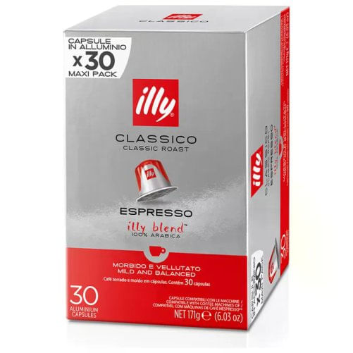 Illy 30 caffè in Capsule compatibili Nespresso Tostato ESPRESSO CLASSICO Illy 30 Capsule Caffe' Espresso Classico Compatibili Nespresso
