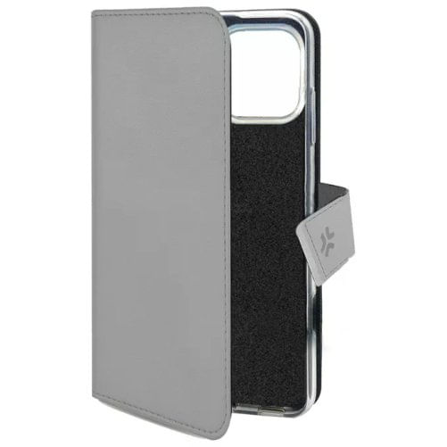 Celly Wally Custodia a Portafoglio Grigia per iPhone 16 Pro