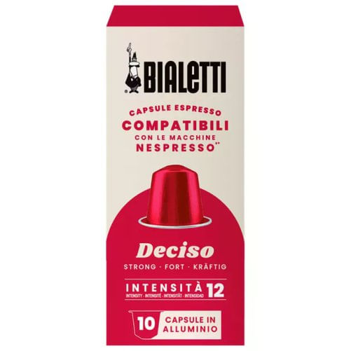 Bialetti 096080433 capsula e cialda da caffè Capsule caffè 10 pz Bialetti Capsule Caffe' Compatibili Nespresso, 10 Pezzi