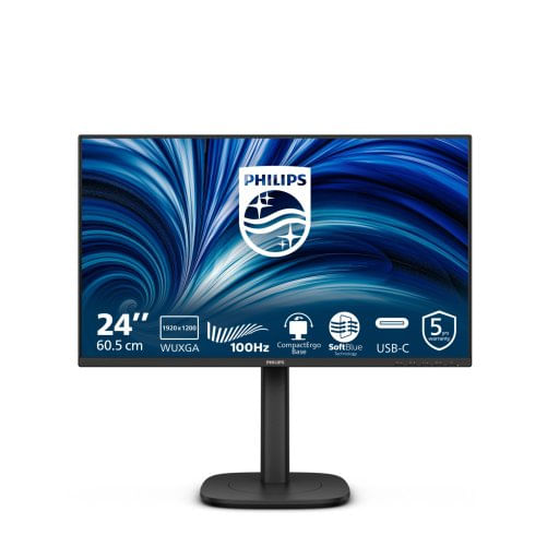 Philips Hue Philips 3000 series 24B2N3200D/00 Monitor PC 61,2 cm (24.1") 1920 x 1200 Pixel WUXGA LCD Nero Monitor 24 16:10 100hz reg alt - 24B2N3200D/