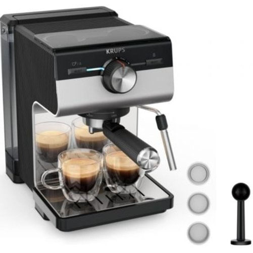 Krups Authentic+ XP384E10 macchina per caffè Automatica/Manuale Macchina per espresso 2 L Krups Caffettiera Express a Leva Krups XP384E10 Argentato