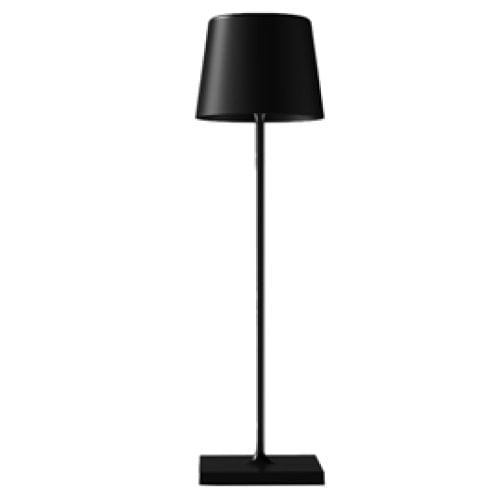 No Brand Lampada da tavolo 851 - ricaricabile - 8 x 30 cm - metallo - nero - Palmina