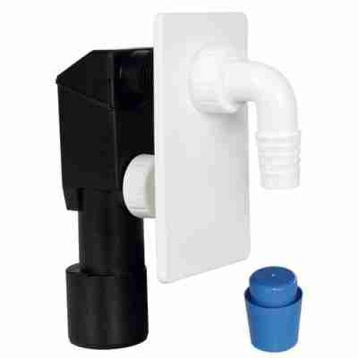 Sifone Pp Lavatrice Ad Incasso Pp + Piastra Bianco Mm 40-50