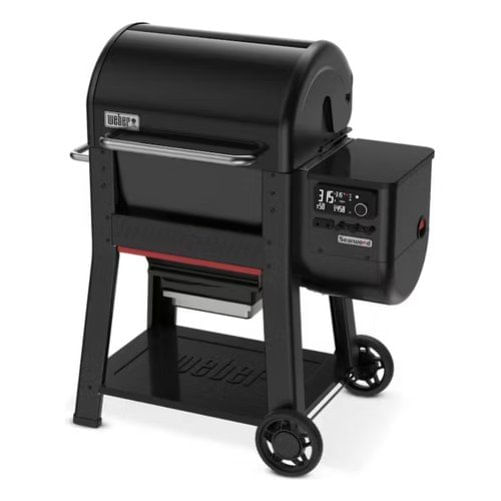 Weber 1500130 barbecue per l'aperto e bistecchiera Barile Pellet Nero Barbecue pellet weber 1500130 searwood 600 nero