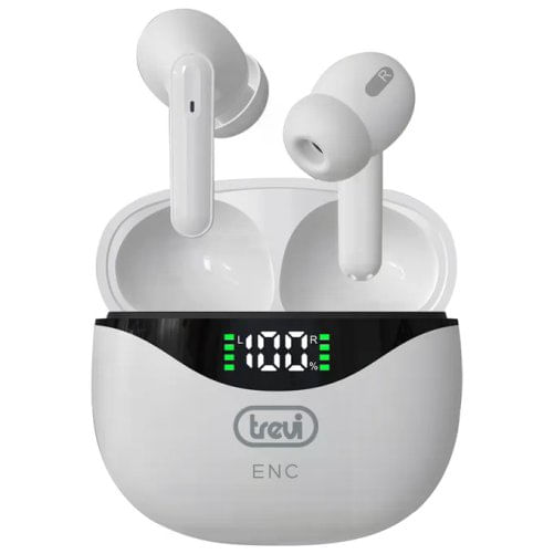 Trevi Cuffie Auricolari Wireless Bluetooth HMP 12E40, Bianco