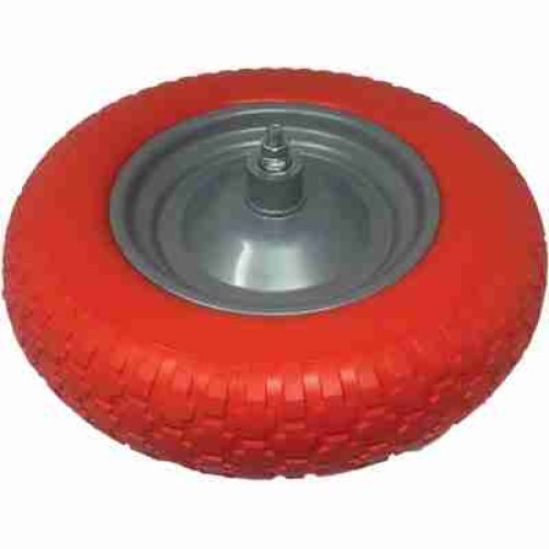 Ruota Pu Antiforo X Carriola Bpa Workit 3,50X8" Disco Metallo Asse Mm 12X170