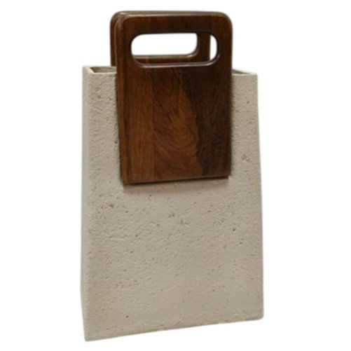 Vaso Home ESPRIT Marrone Beige Legno di mango Cartapesta