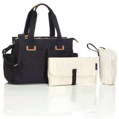 STORSACK Storksak Travel – Borsa a Tracolla per Pannolini in Poliestere Nero, 3 Scomparti Storksak Travel – Borsa a Tracolla per Pannolini in Polieste