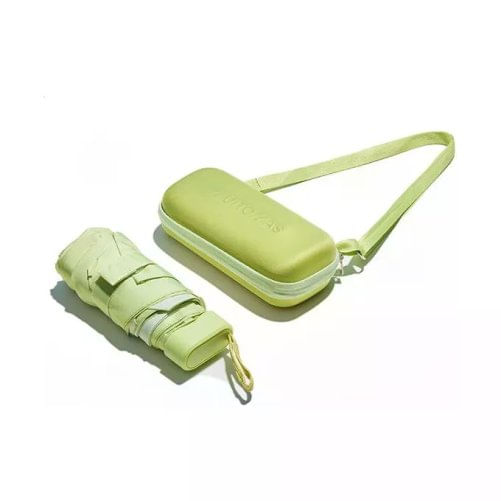 Muitomas UMBRCASEGN ombrello Verde Metallo Poliestere Compatta Muitomas Ombrello con Custodia Verde