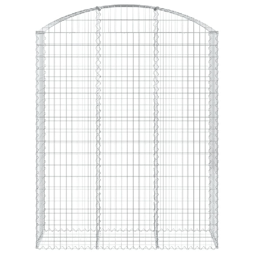 vidaXL Cesto Gabbione ad Arco 150x50x180/200 cm Ferro Zincato