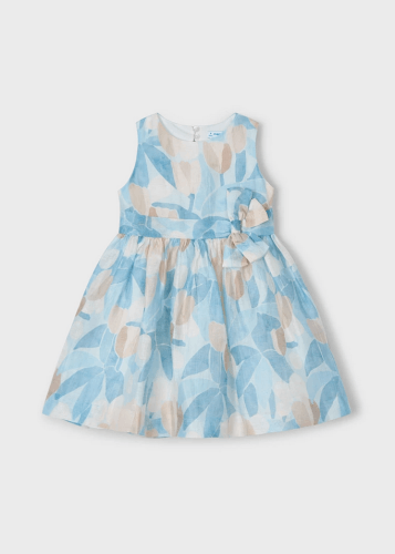 MAYORAL ABITO VESTITO ABITI BAMBINA MAYORAL 3913 03913 LINO 42 AZZURRO ORIGINALE PE 2025 Colore Blu,Taglia 4 anni