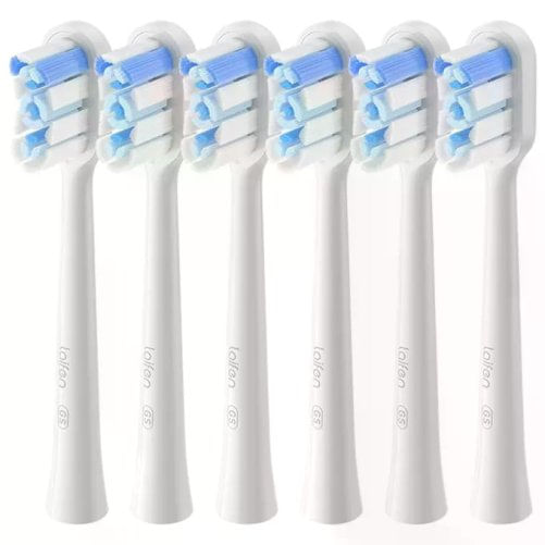 Laifen, Testine di Ricambio Super Clean, Per Spazzolino Elettrico Wave, 3 Pezzi, Trasparenti